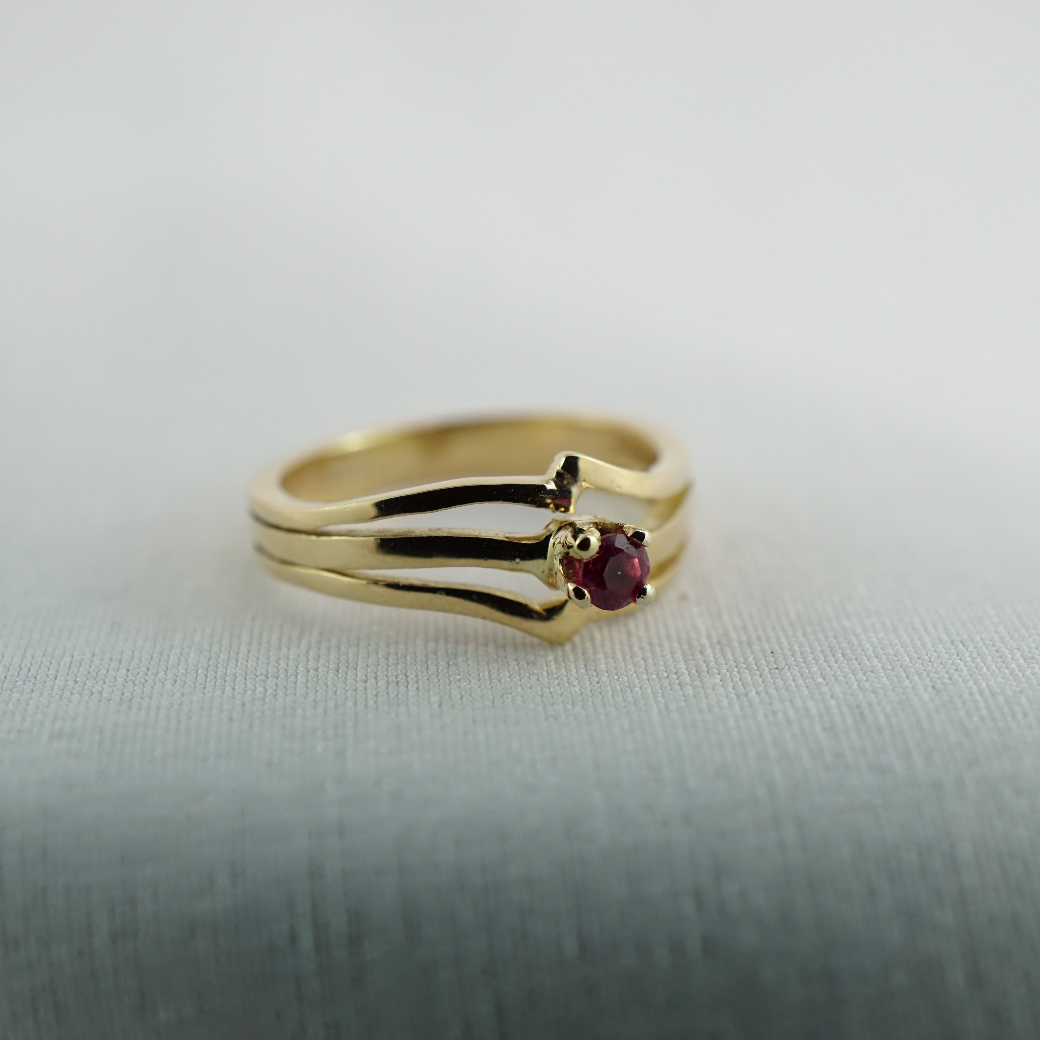 Vintage Natural Ruby Dress Ring