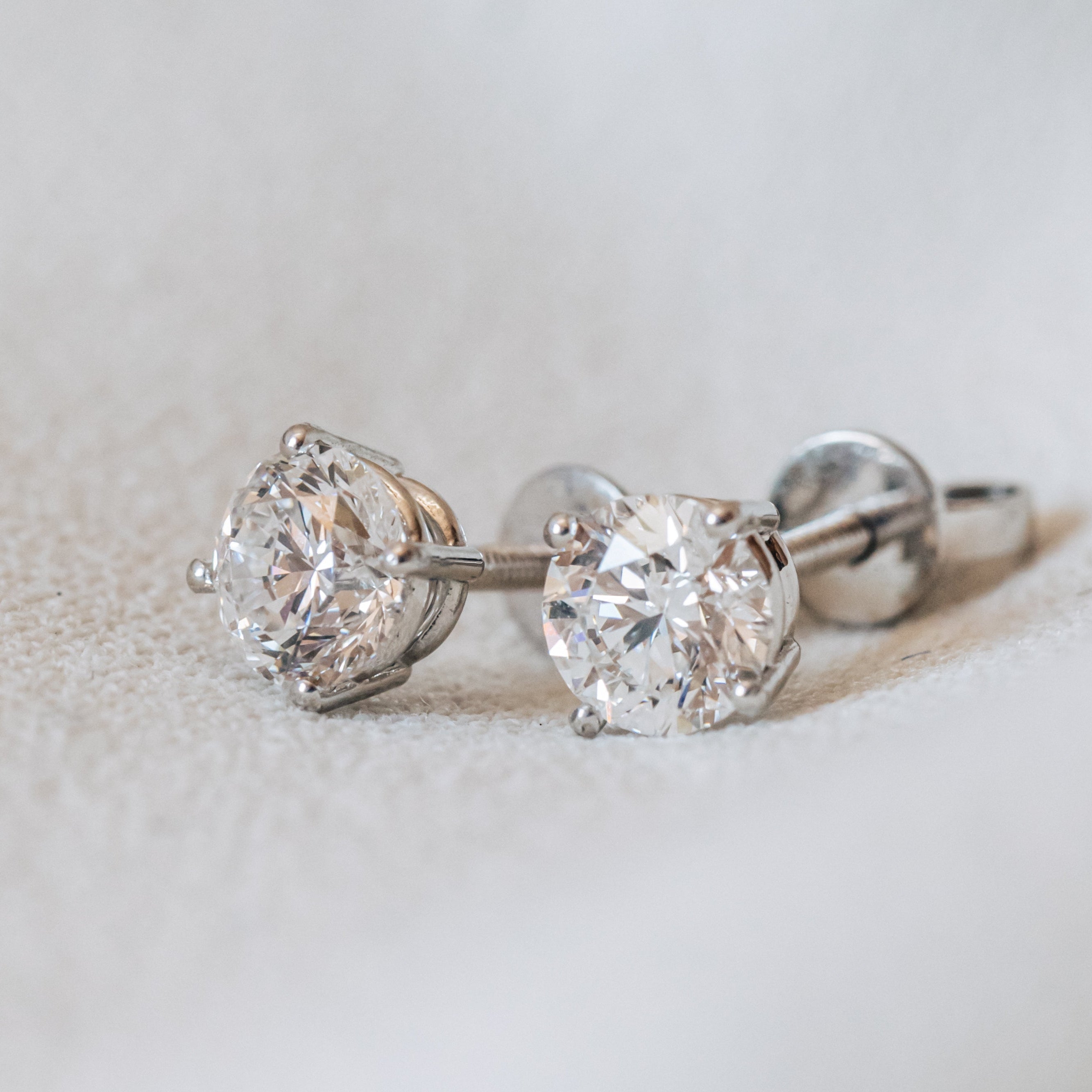 Diamond Studs, 18ct White Gold