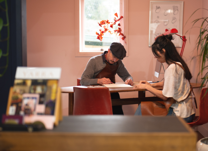 Custom jewellers in Olinda creating new Art Deco jewellery designs.