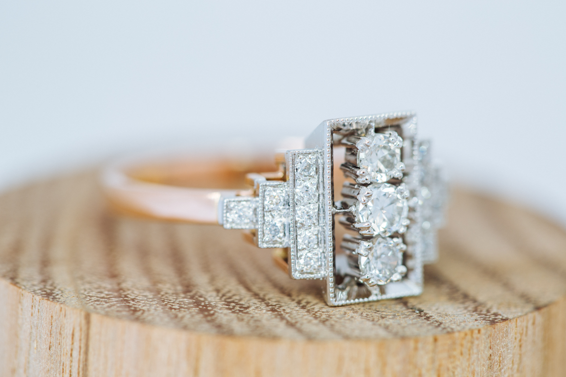 Diamond rings on display by No.3 Jewellers and Co.