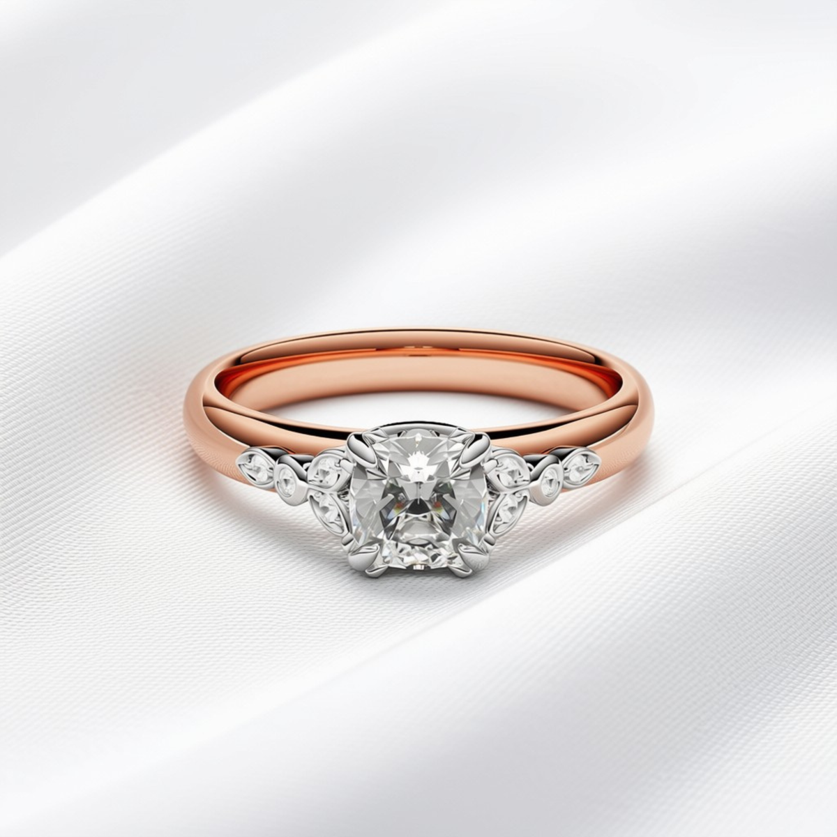 Olivia 05 - Cushion Cut Diamond Engagement Ring