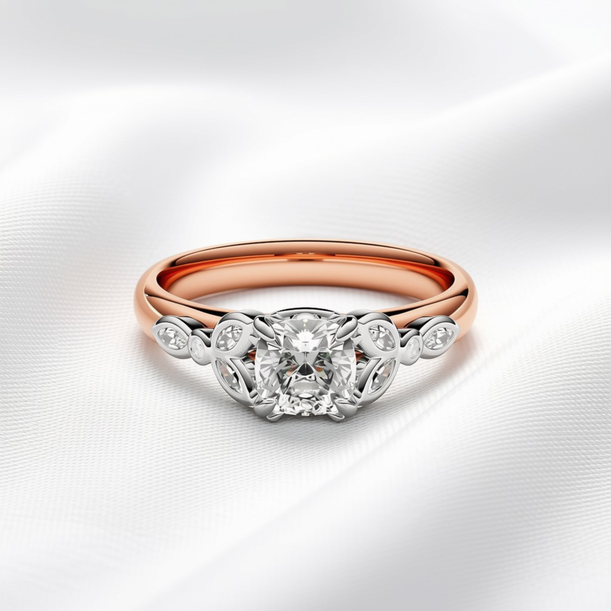 Olivia 06 - Cushion Cut Diamond Engagement Ring