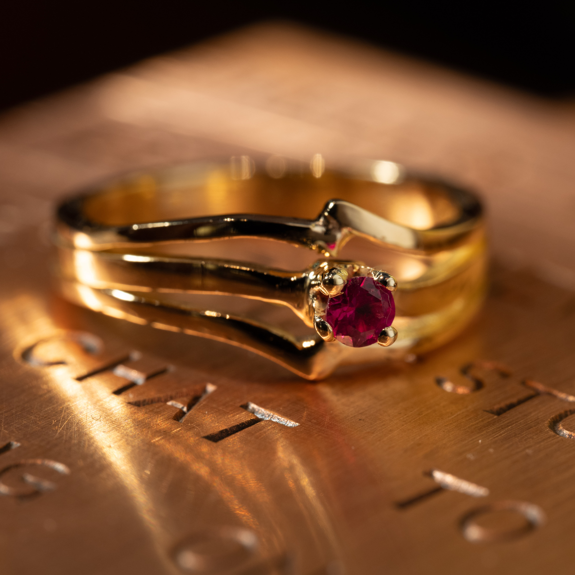 Vintage Natural Ruby Dress Ring