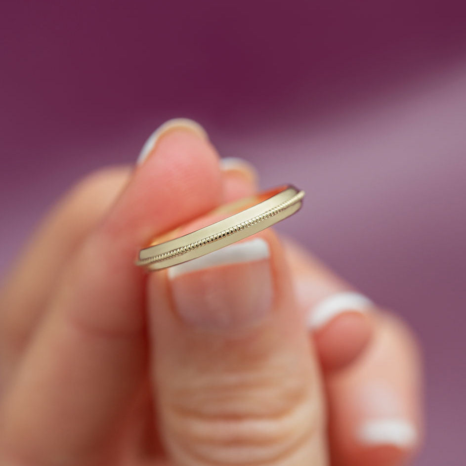 Maeve 01 – Yellow Gold Wedding Band Ring | Erte Mae Collection