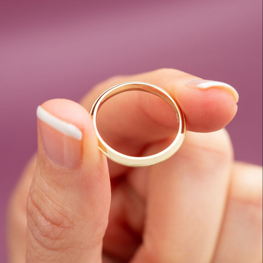 Maeve 01 – Yellow Gold Wedding Band Ring | Erte Mae Collection
