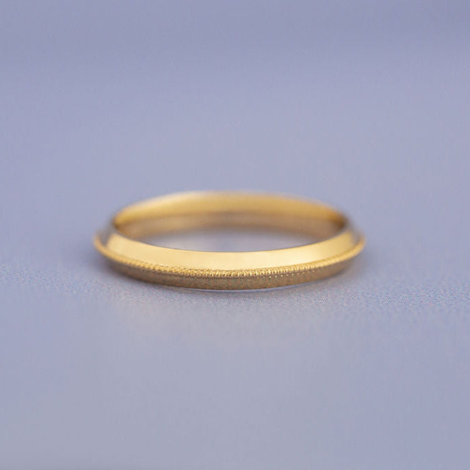 Maeve 01 – Yellow Gold Wedding Band Ring | Erte Mae Collection