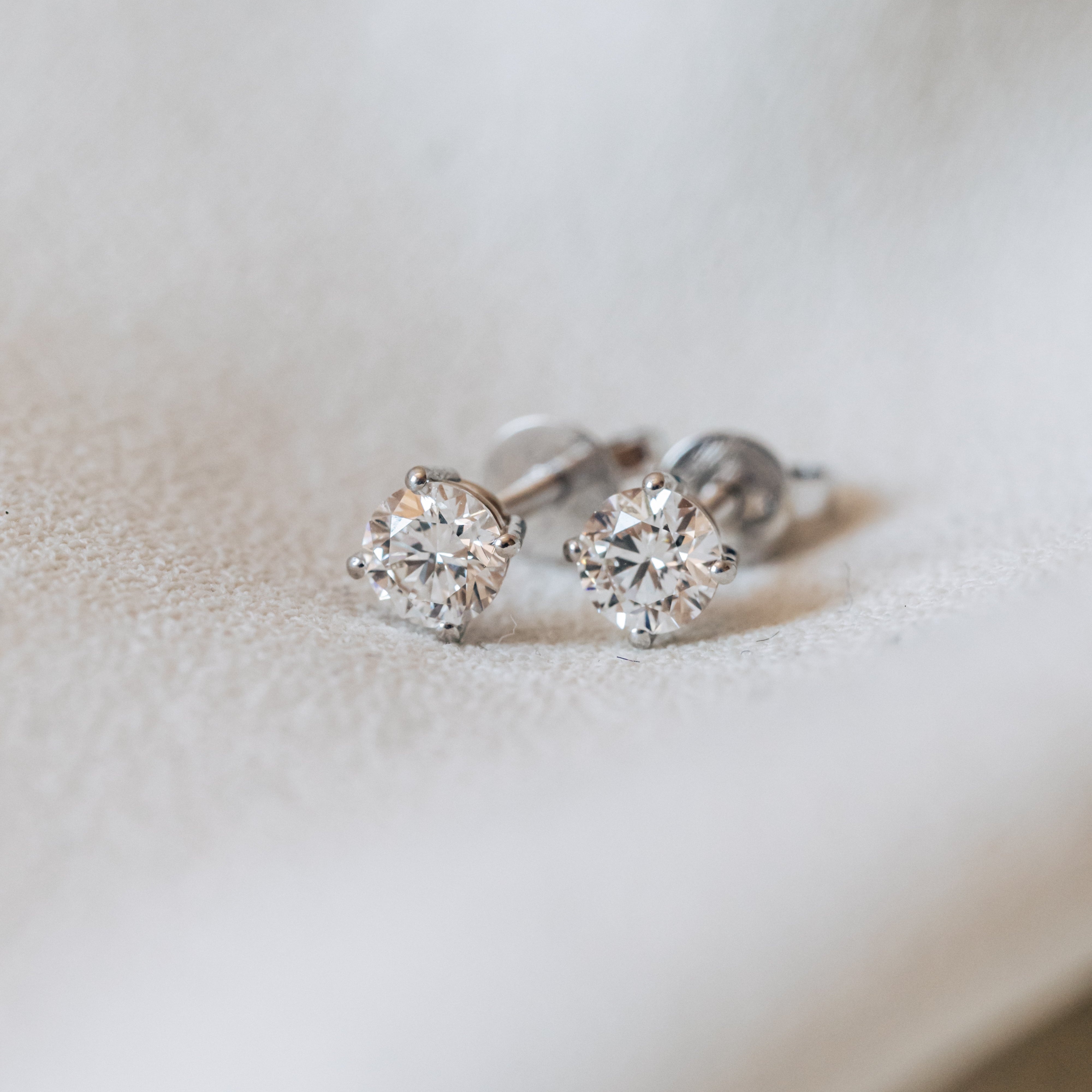 Diamond Studs, 18ct White Gold