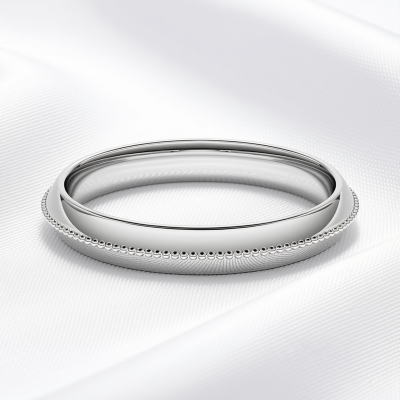 Maeve 01 - Milgrain Wedding Band