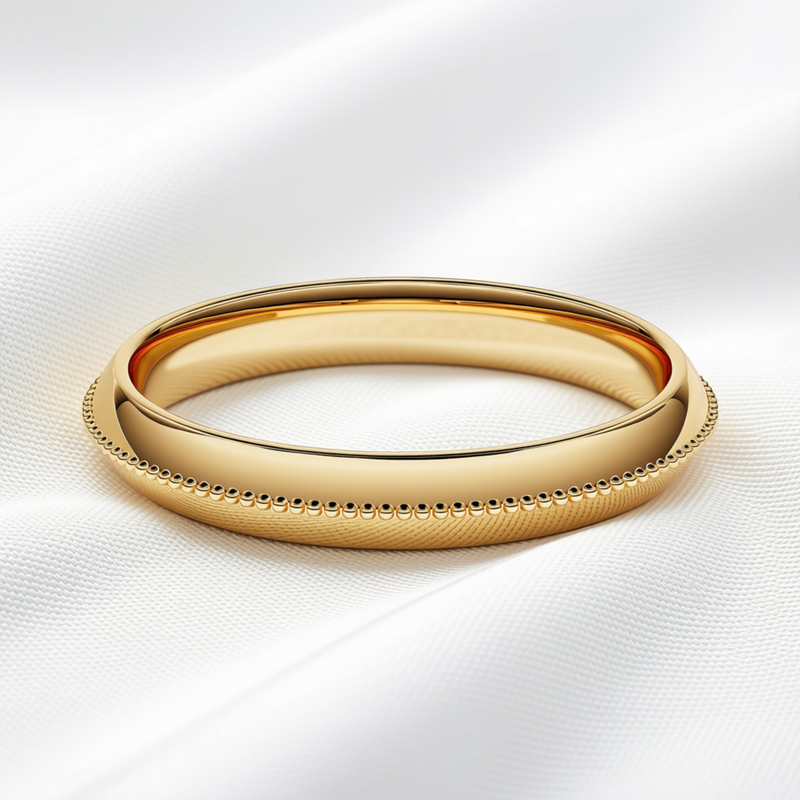 Maeve 01 - Milgrain Wedding Band