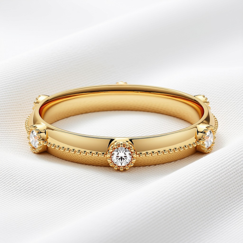 Maeve 02 - Milgrain Anniversary Ring