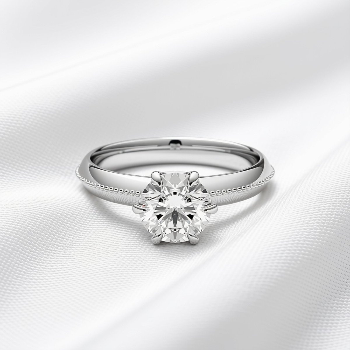 Maeve 03 - Round Cut Diamond Solitaire Engagement Ring