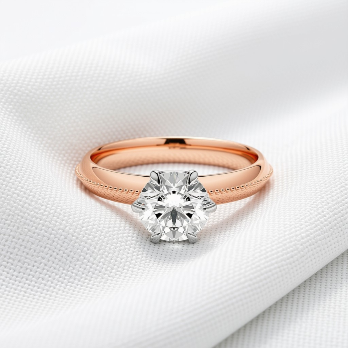 Maeve 03 - Round Cut Diamond Solitaire Engagement Ring