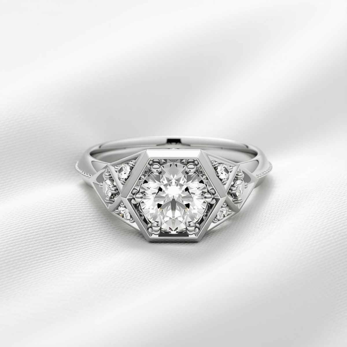 Maeve 05 - Art Deco Engagement/ Dress Ring