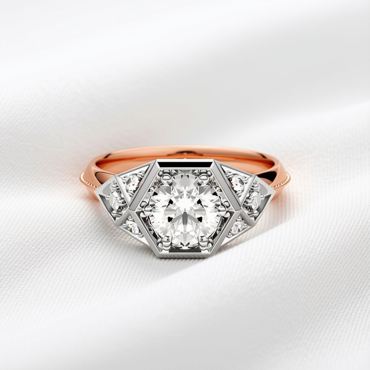 Maeve 05 - Art Deco Engagement/ Dress Ring
