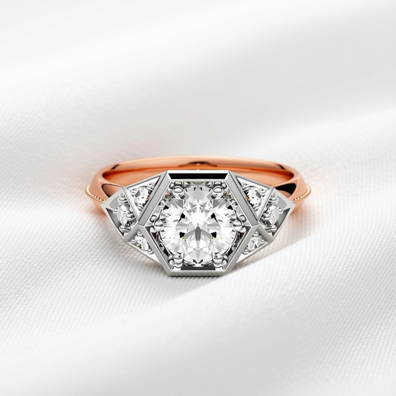 Maeve 05 - Art Deco Engagement/ Dress Ring
