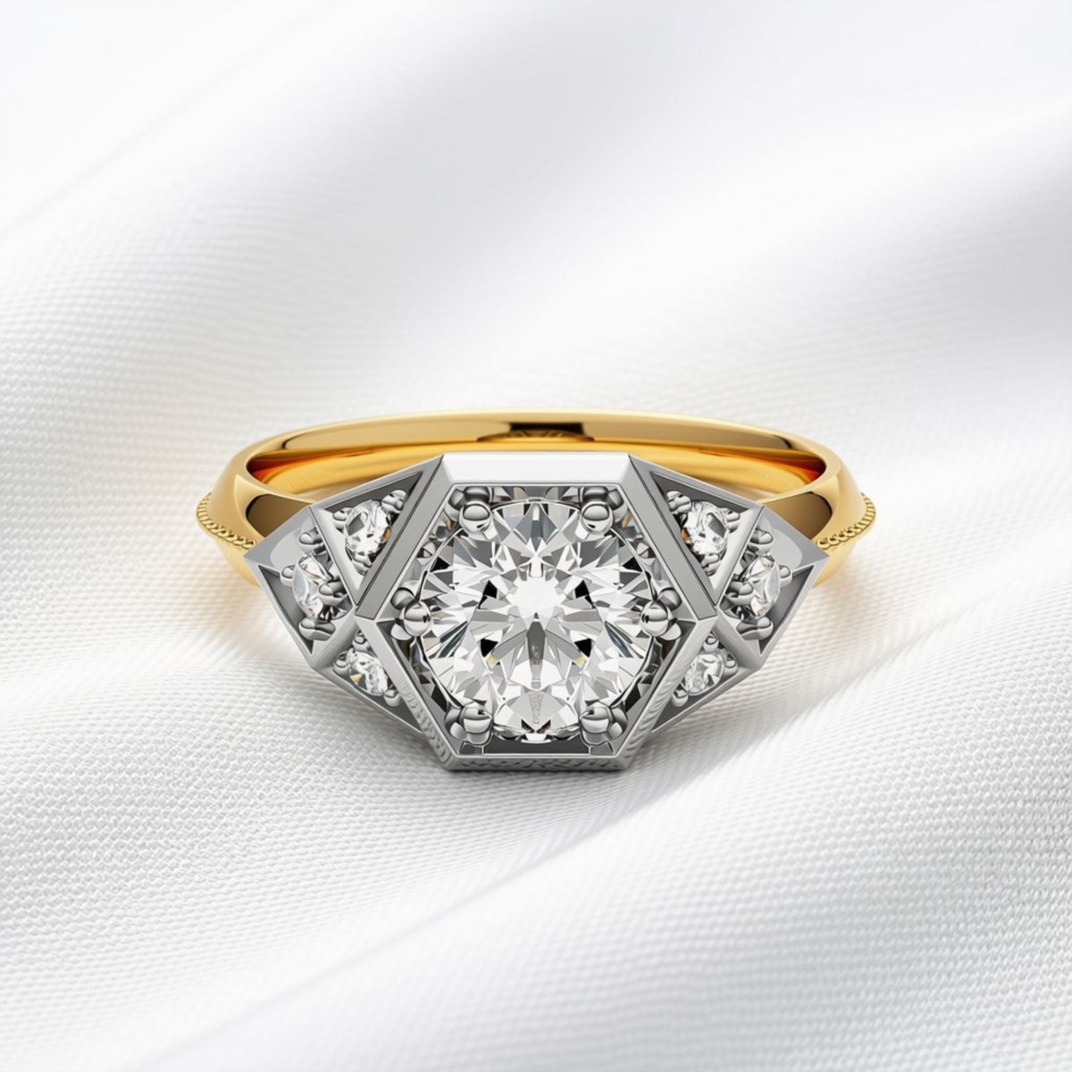 Maeve 05 - Art Deco Engagement/ Dress Ring