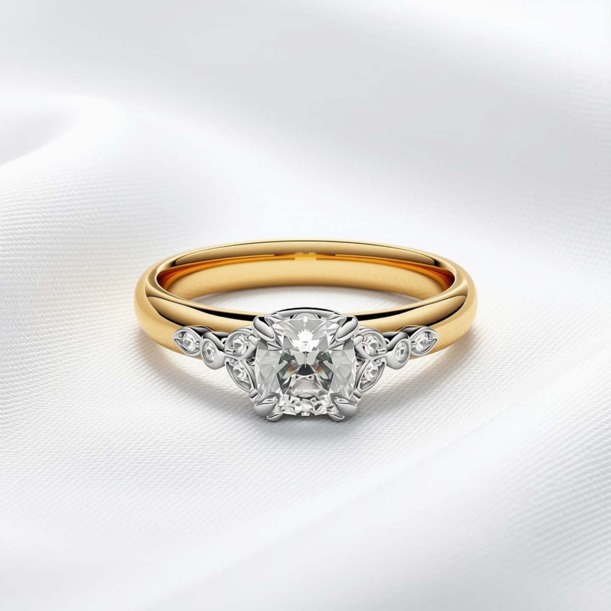 Olivia 05 - Cushion Cut Diamond Engagement Ring